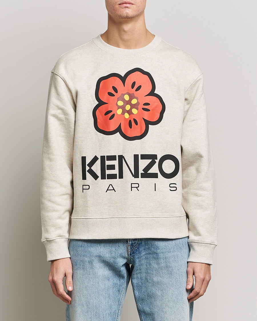 Herr | Grå Sweatshirts | KENZO | Boke Flower Sweatshirt Pale Grey