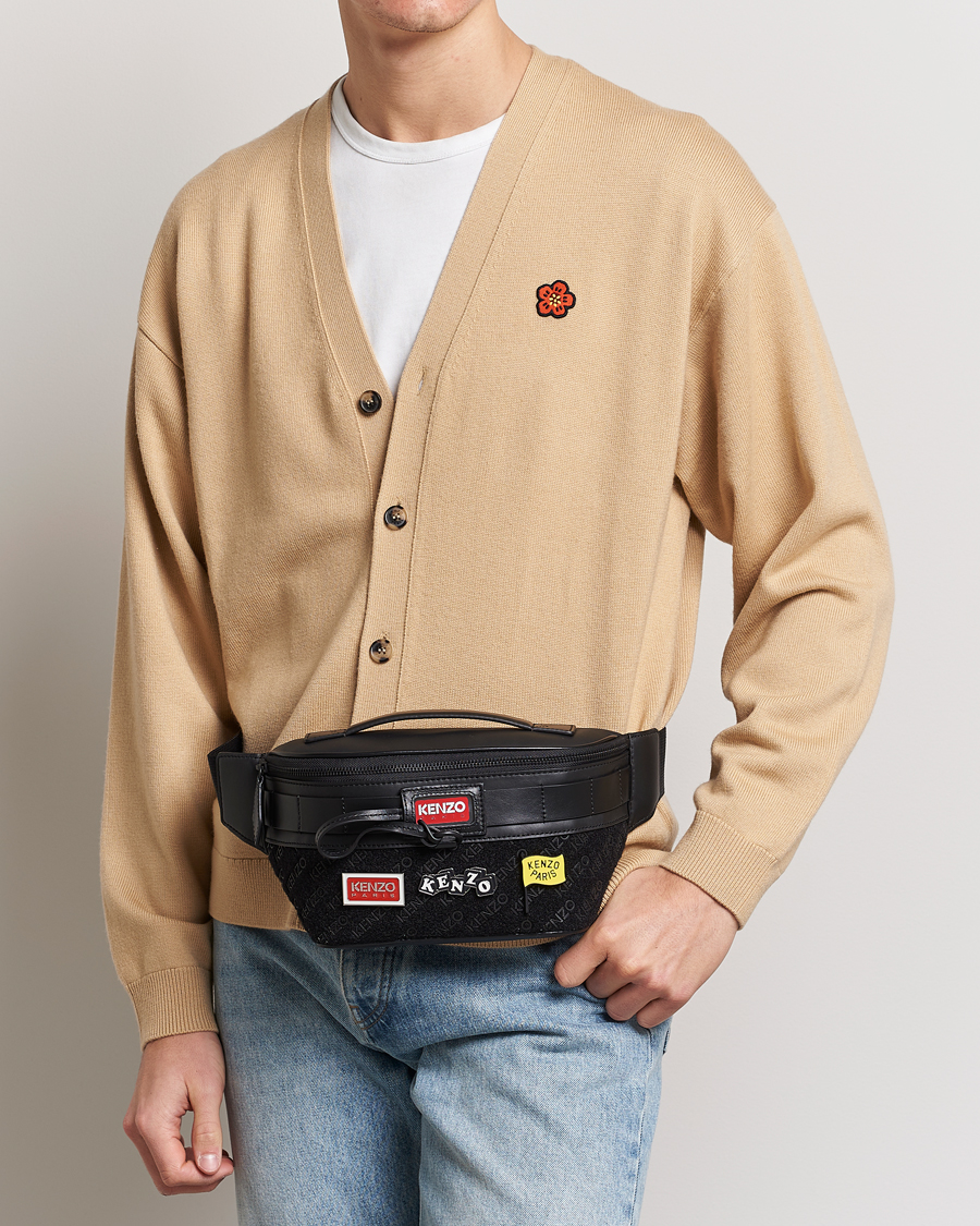 Herr | KENZO Belt Leather Bag Black | KENZO | Belt Leather Bag Black