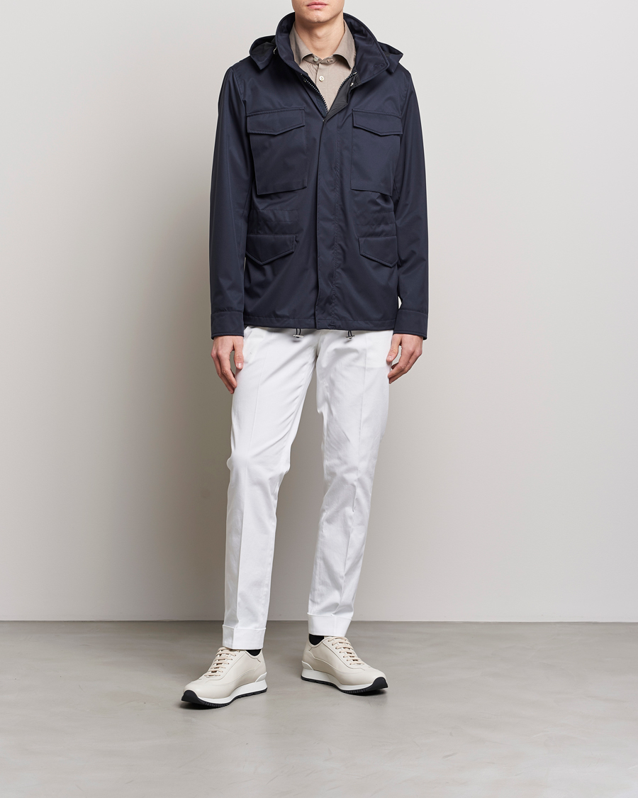 Herr | Jackor | Kiton | Nylon Field Jacket Navy