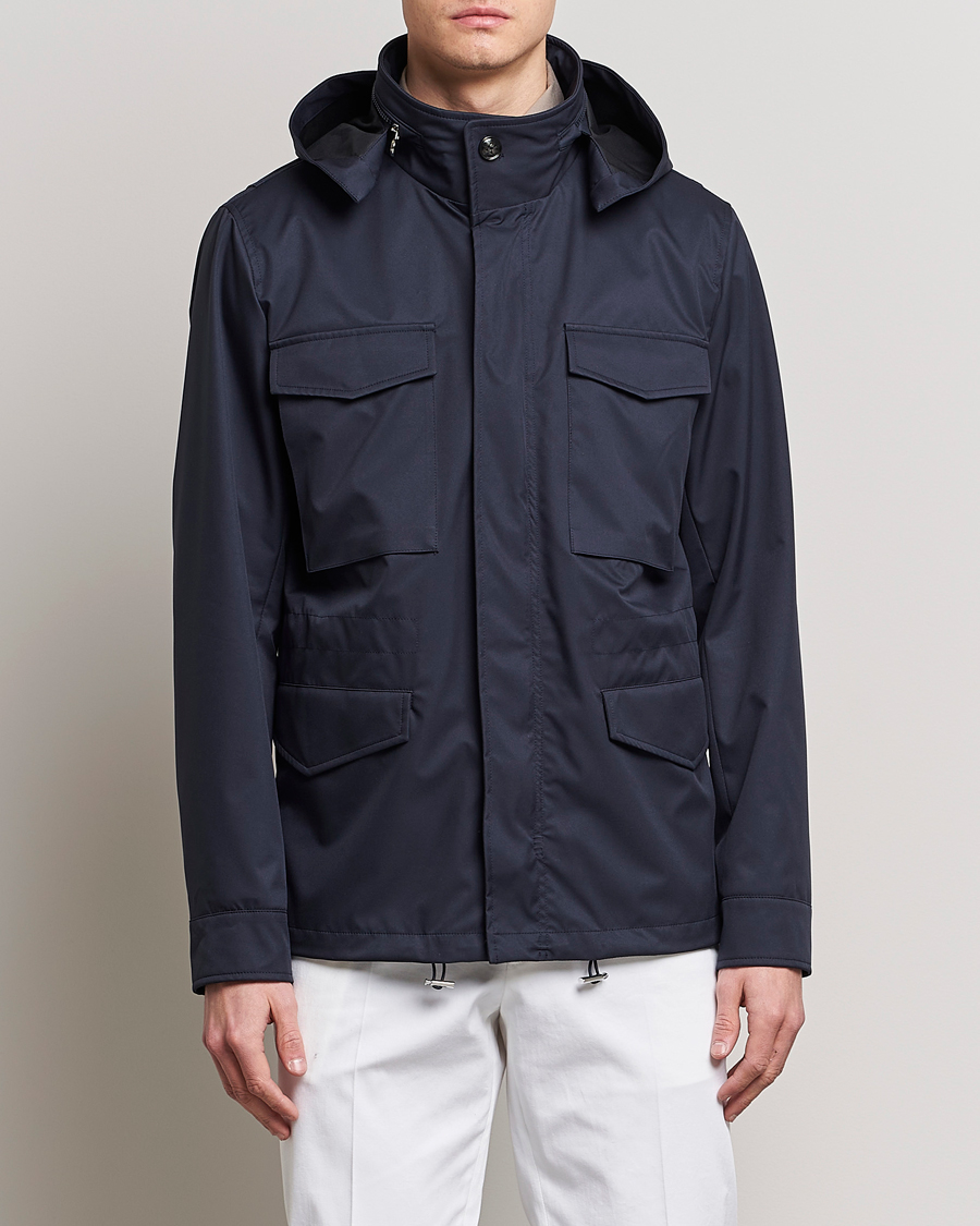 Herr | Field jackets | Kiton | Nylon Field Jacket Navy