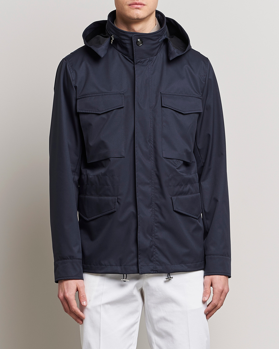 Herr | Jackor | Kiton | Nylon Field Jacket Navy