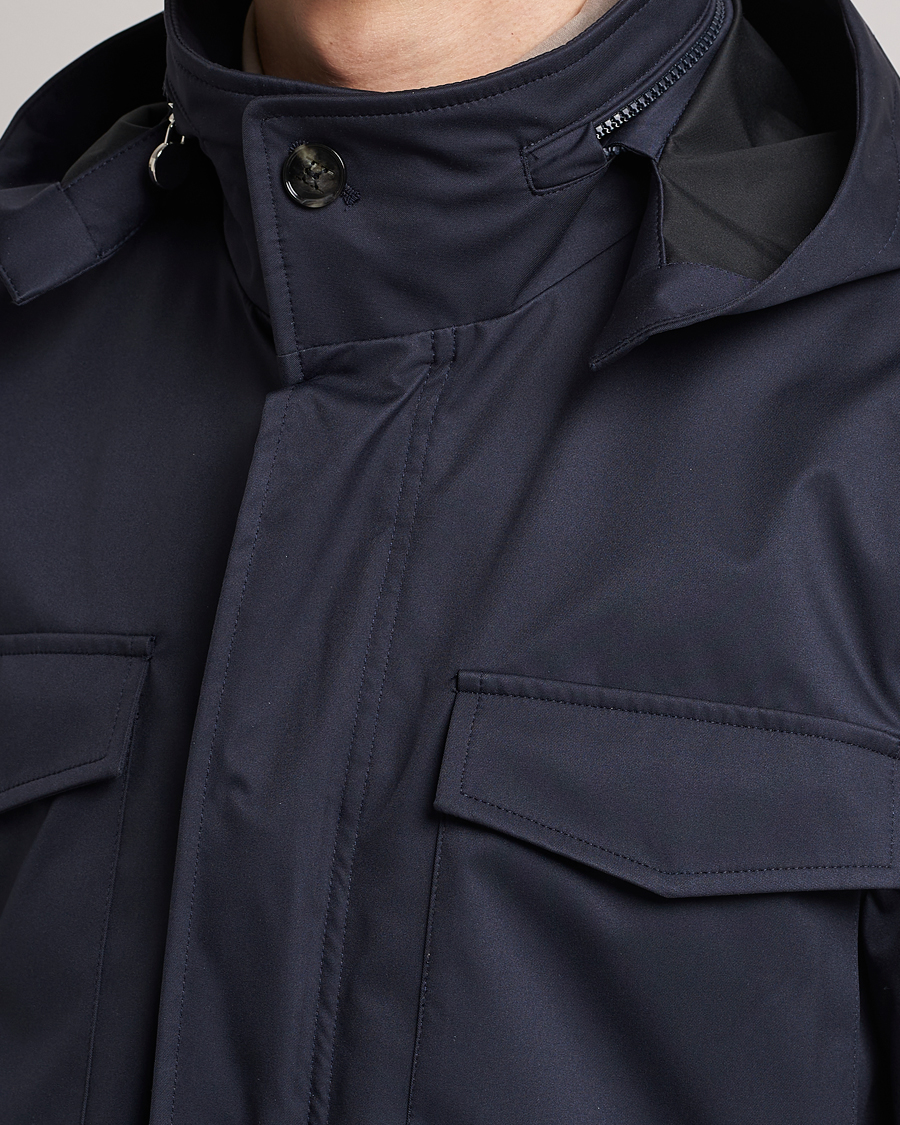 Herr | Jackor | Kiton | Nylon Field Jacket Navy