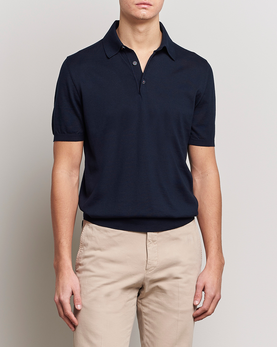 Herr | Pikéer | Kiton | Sea Island Cotton Polo Navy