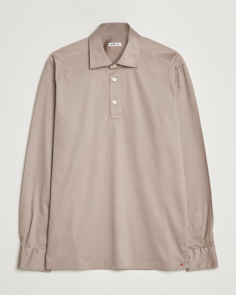 Herr | Skjortor | Kiton | Popover Shirt Beige