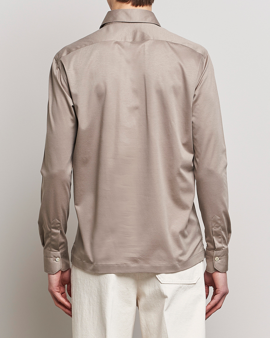 Herr | Skjortor | Kiton | Popover Shirt Beige