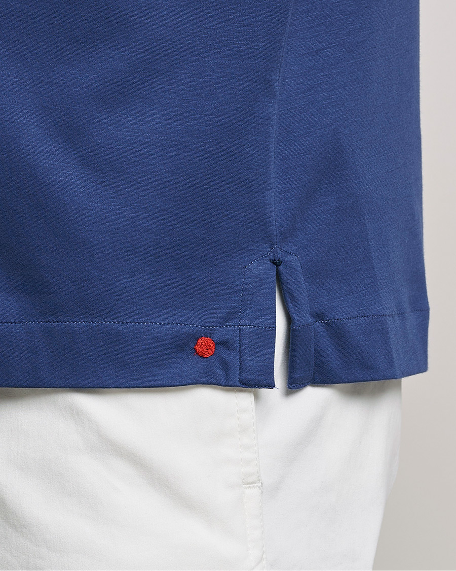 Herr | Skjortor | Kiton | Popover Shirt Dark Blue