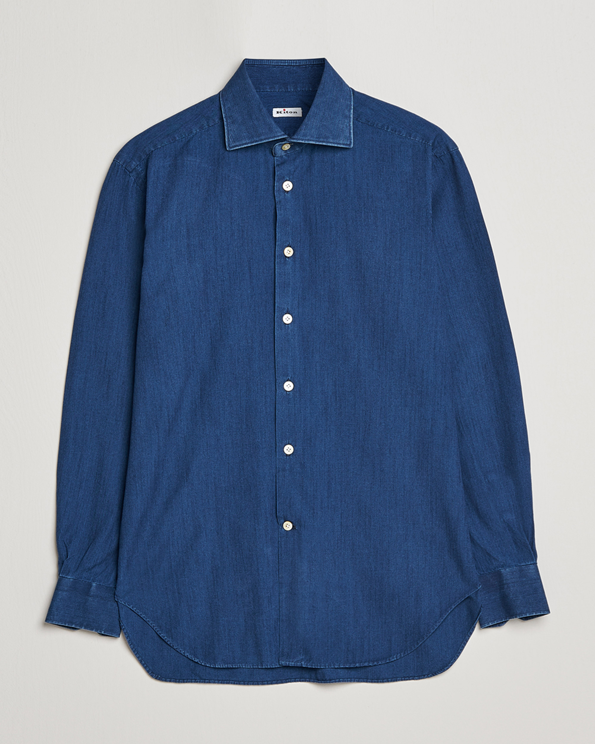 Herr | Skjortor | Kiton | Denim Sport Shirt Indigo Blue