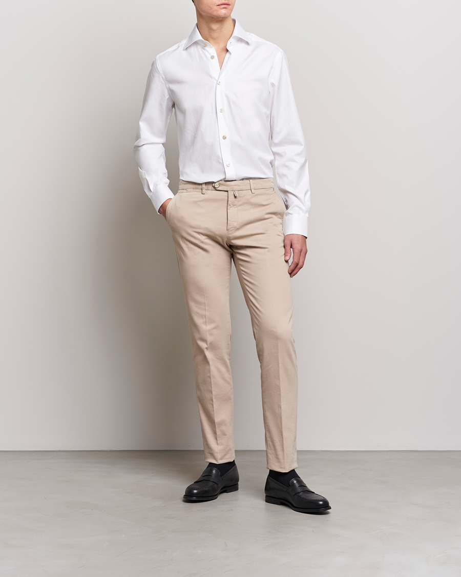 Herr | Skjortor | Kiton | Slim Fit Dress Shirt White