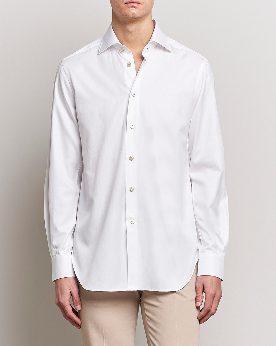 Herr | Skjortor | Kiton | Slim Fit Dress Shirt White