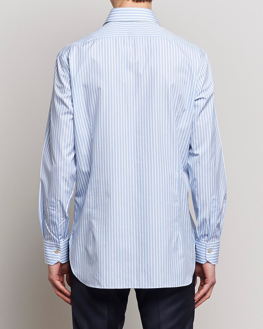 Herr | Skjortor | Kiton | Slim Fit Striped Dress Shirt Light Blue