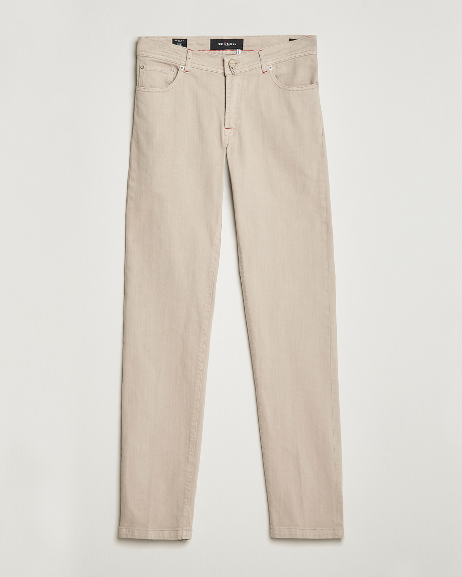Herr | Byxor | Kiton | Kurabo 5-Pocket Pants Light Beige