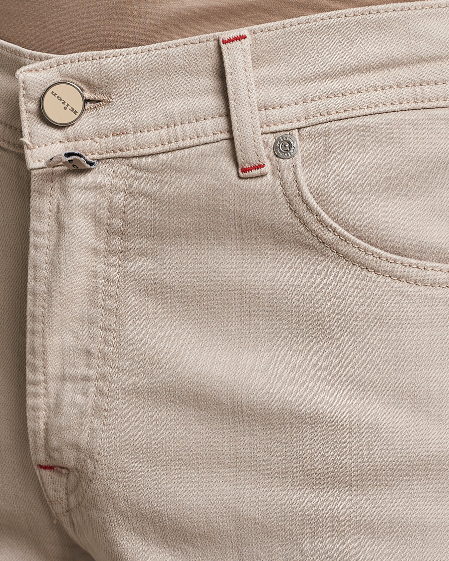 Herr | Byxor | Kiton | Kurabo 5-Pocket Pants Light Beige