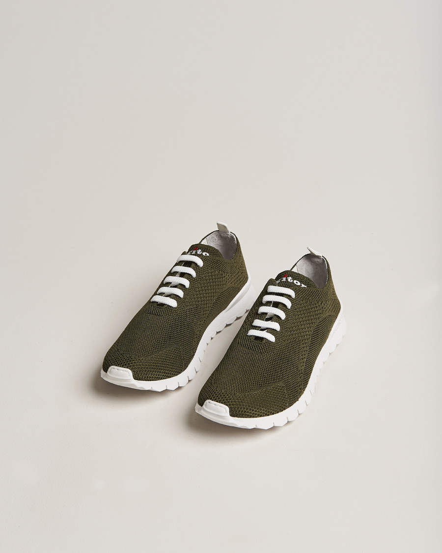 Herr | Kiton Mesh Running Sneakers Dark Olive | Kiton | Mesh Running Sneakers Dark Olive