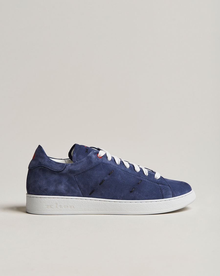 Herr | Kiton Plain Sneakers Navy Suede | Kiton | Plain Sneakers Navy Suede