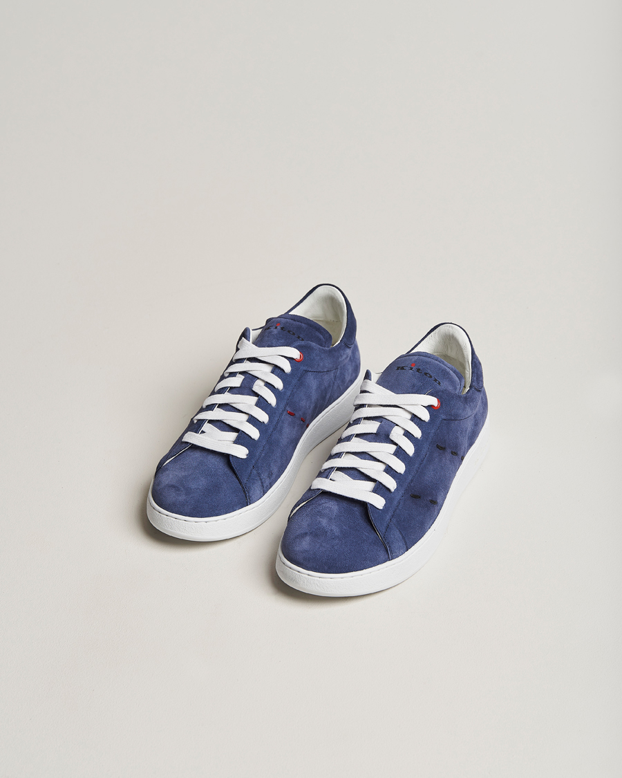 Herr | Mockaskor | Kiton | Plain Sneakers Navy Suede