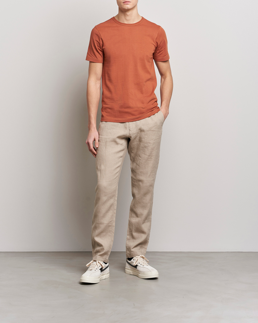 Herr | T-Shirts | Merz b. Schwanen | 1950s Classic Loopwheeled T-Shirt Sierra Red