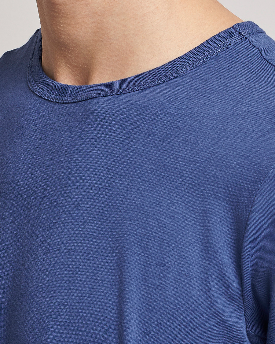 Herr | T-Shirts | Merz b. Schwanen | 1950s Classic Loopwheeled T-Shirt Pacific Blue