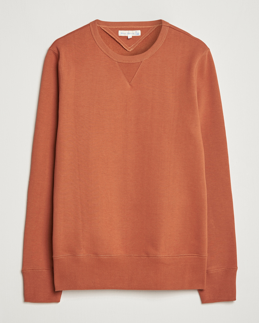 Herr | Tröjor | Merz b. Schwanen | Organic Cotton Crew Neck Sweat Sierra Red