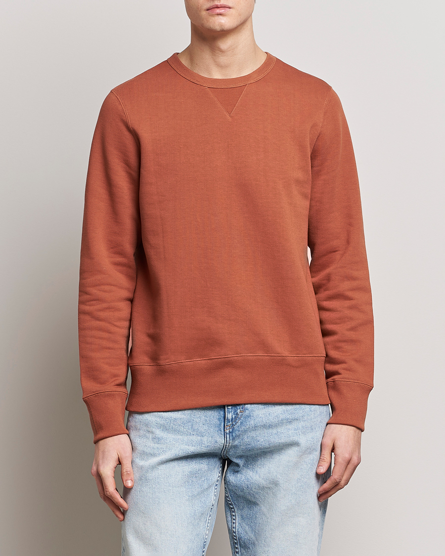 Herr | Tröjor | Merz b. Schwanen | Organic Cotton Crew Neck Sweat Sierra Red