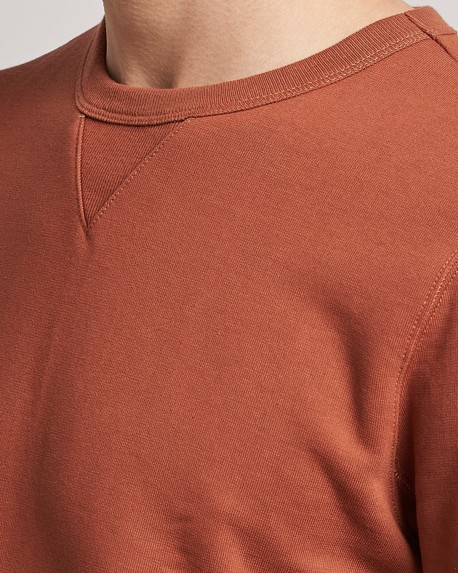 Herr | Tröjor | Merz b. Schwanen | Organic Cotton Crew Neck Sweat Sierra Red