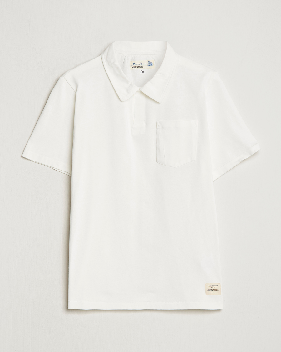Herr | Pikéer | Merz b. Schwanen | Organic Cotton Washed Polo White