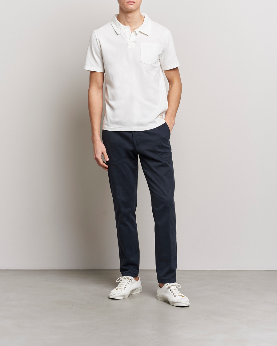 Herr | Pikéer | Merz b. Schwanen | Organic Cotton Washed Polo White