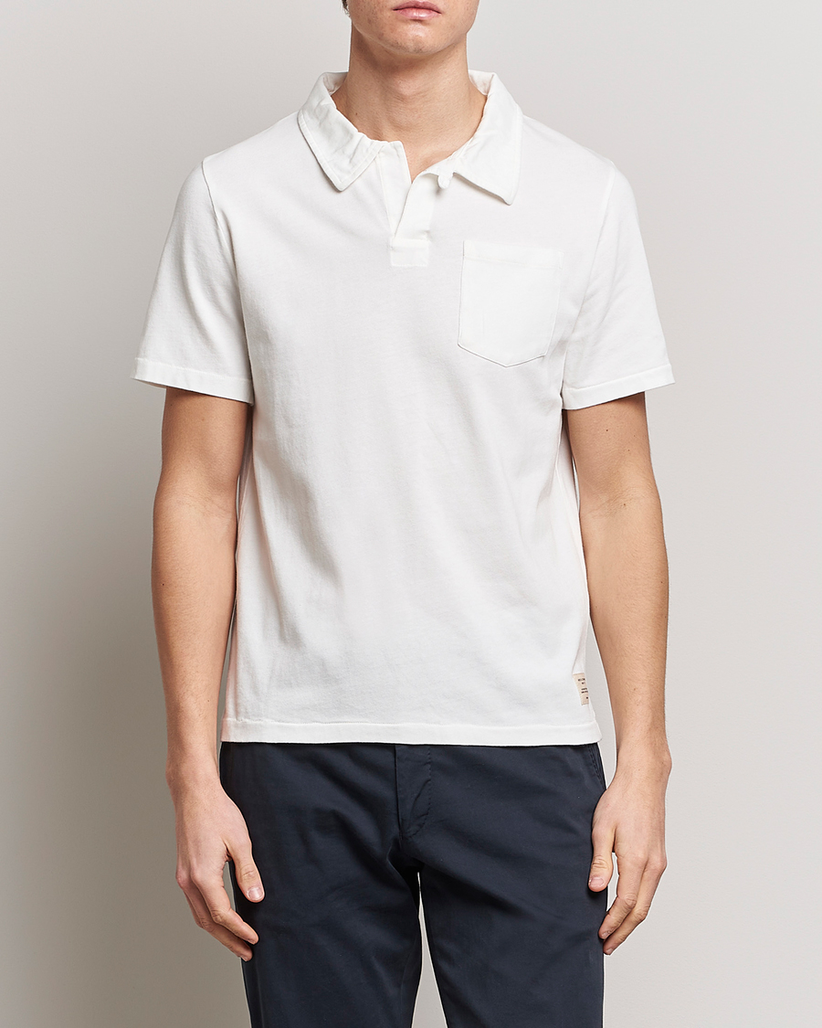 Herr | Pikéer | Merz b. Schwanen | Organic Cotton Washed Polo White
