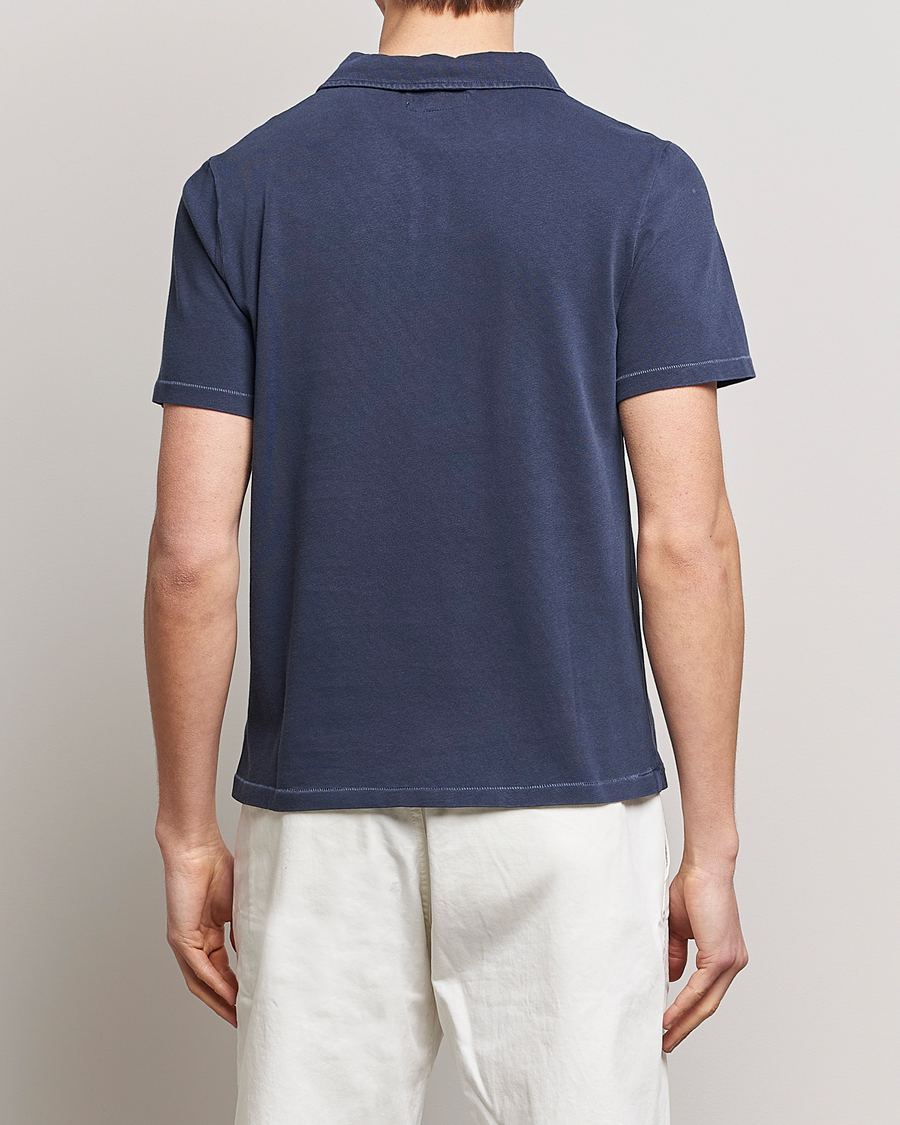 Herr | Pikéer | Merz b. Schwanen | Organic Cotton Washed Polo Denim Blue