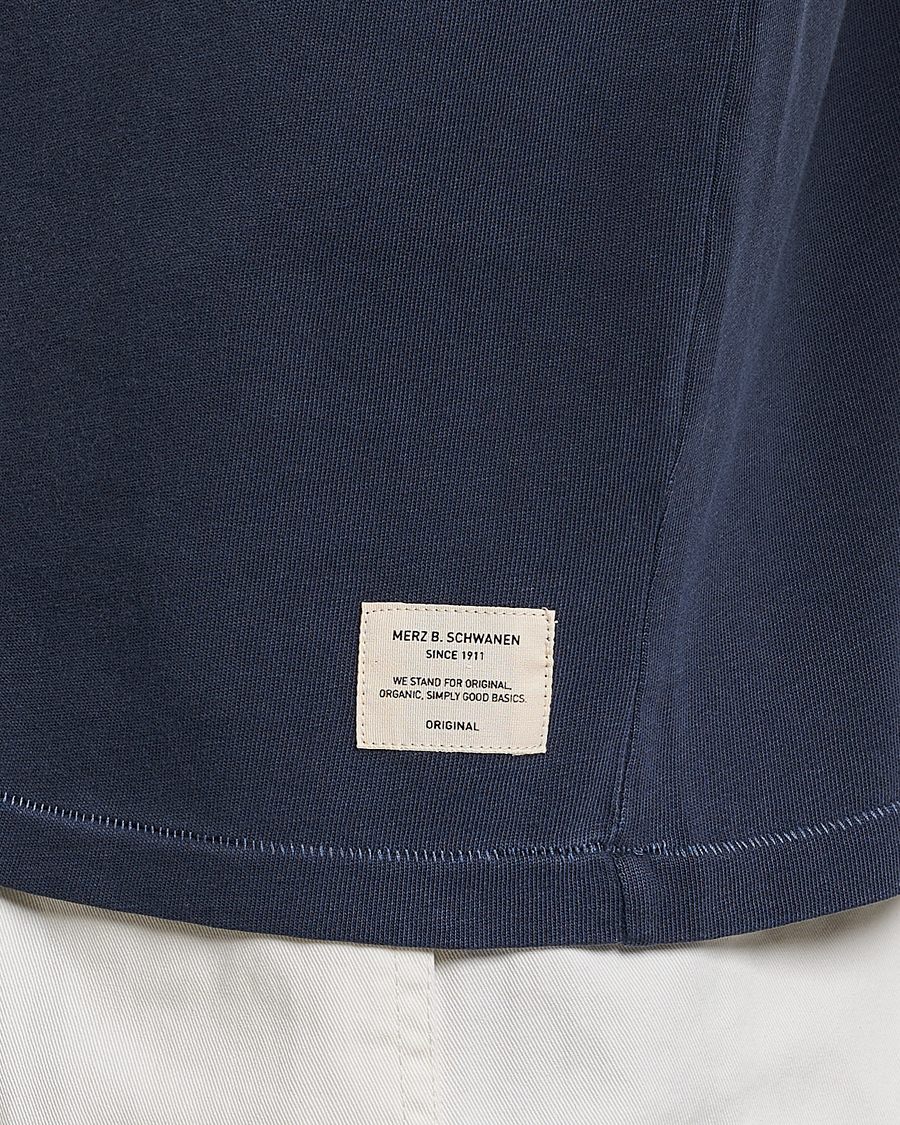 Herr | Pikéer | Merz b. Schwanen | Organic Cotton Washed Polo Denim Blue