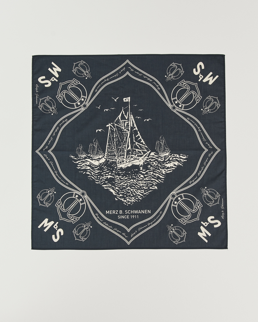 Herr | Scarves | Merz b. Schwanen | Merz b. SchwanenCotton BandanaCharcoal