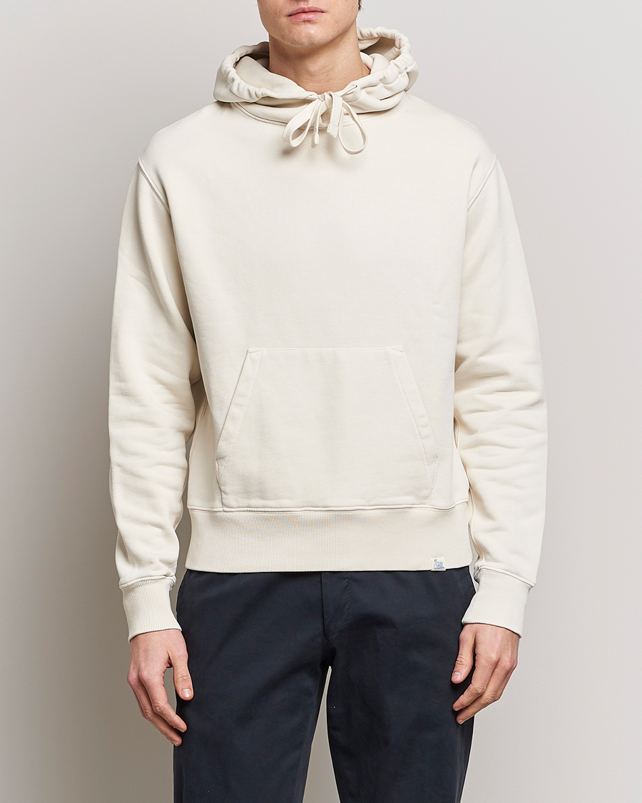 Herr | Tröjor | Merz b. Schwanen | Organic Cotton Washed Hoodie Oat