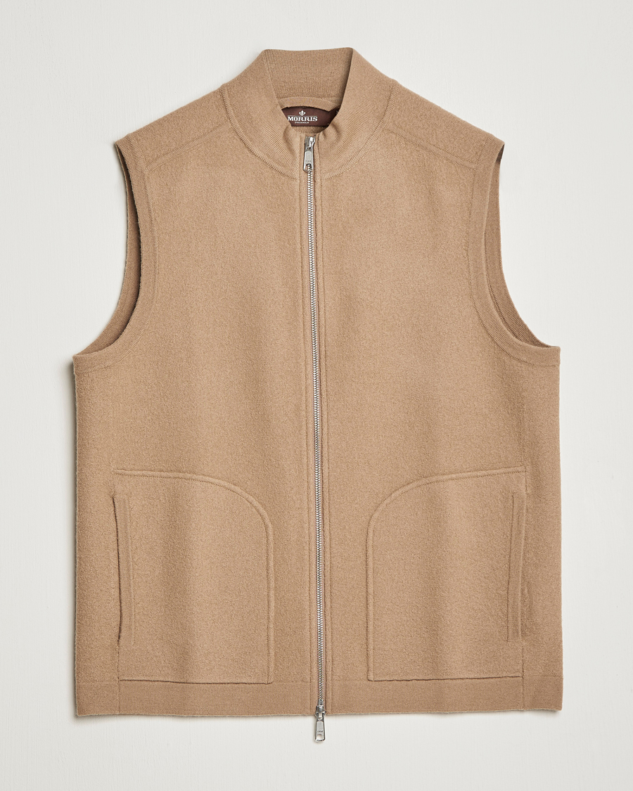 Herr | Västar | Morris Heritage | Pierre Boiled Wool Vest Camel