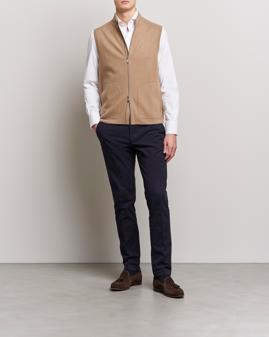 Herr | Västar | Morris Heritage | Pierre Boiled Wool Vest Camel