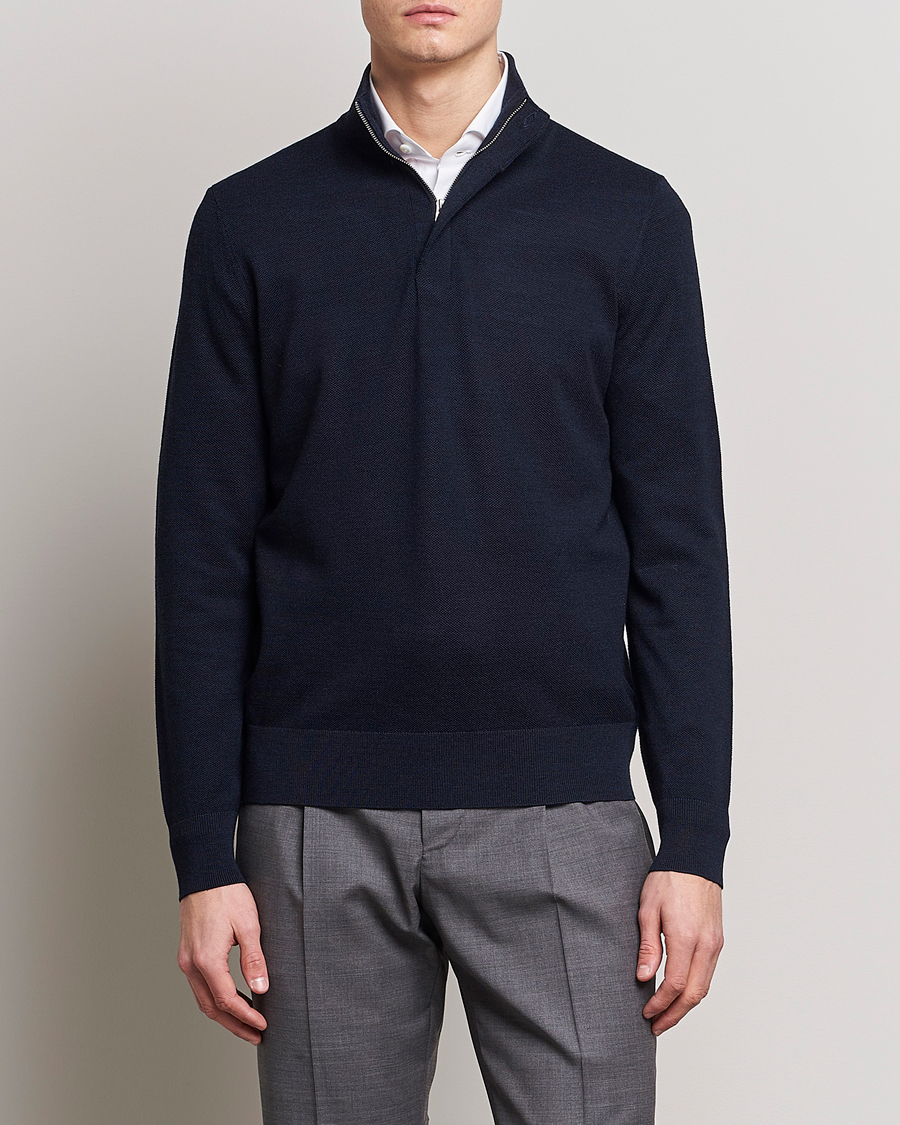 Herr | Tröjor | Morris Heritage | Alberto Merino Half Zip Navy