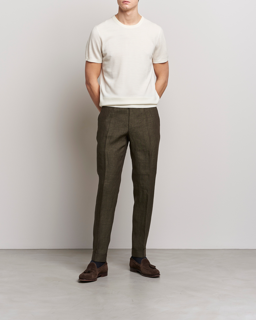 Herr | T-Shirts | Morris Heritage | Alberto Knitted T-Shirt White
