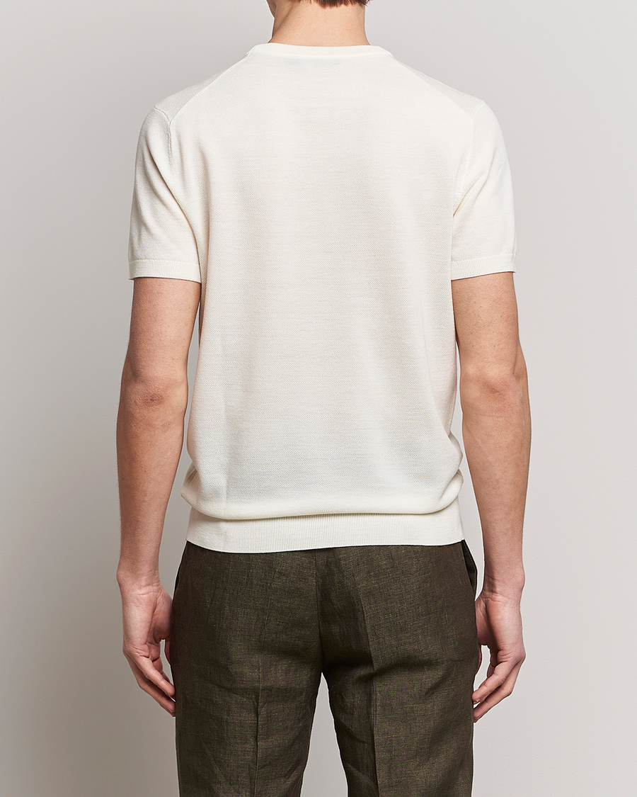 Herr | T-Shirts | Morris Heritage | Alberto Knitted T-Shirt White