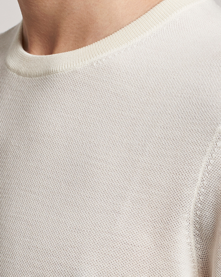 Herr | T-Shirts | Morris Heritage | Alberto Knitted T-Shirt White