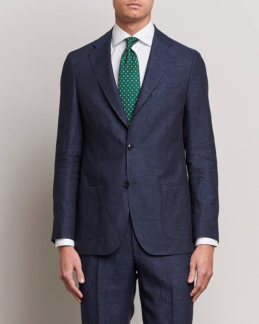 Herr | Udda kavaj | Morris Heritage | Mike Patch Pocket Linen Suit Blazer Navy