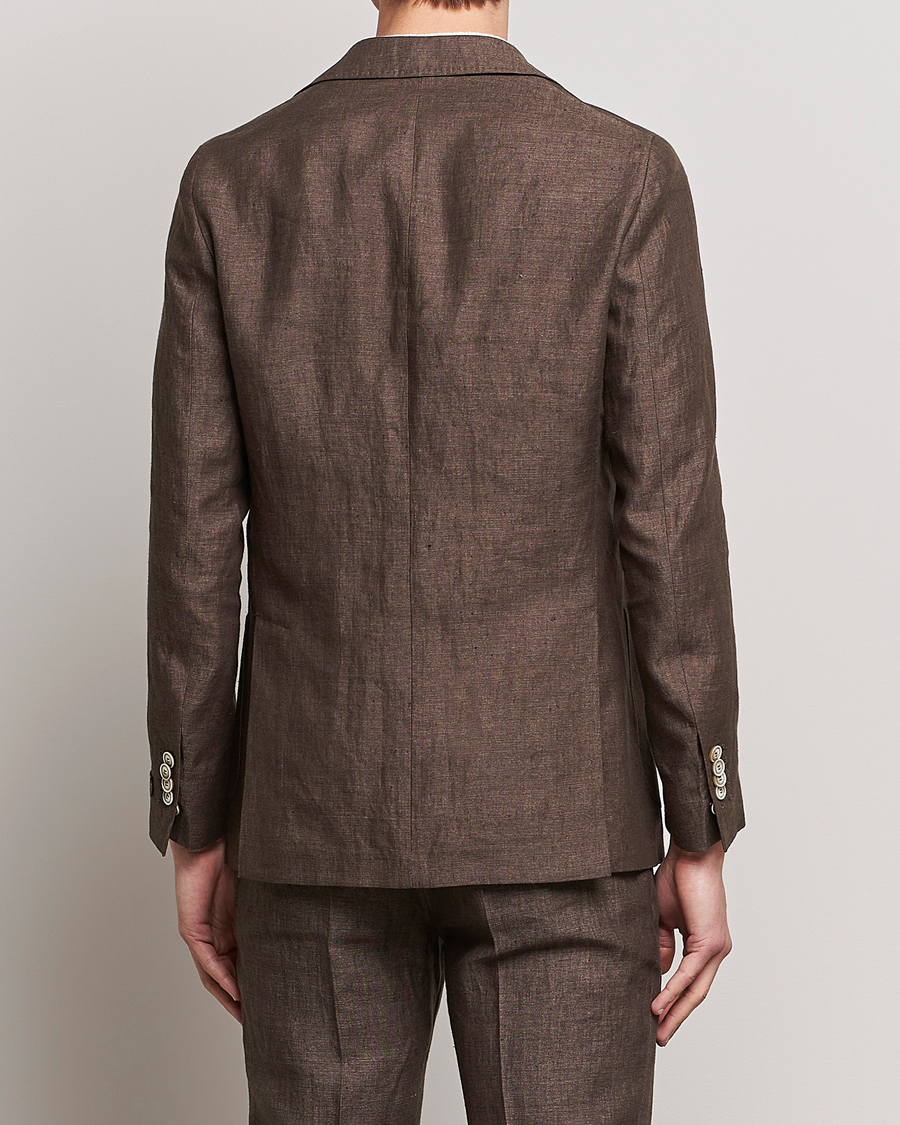 Herr | Kavajer | Morris Heritage | Mike Patch Pocket Linen Suit Blazer Brown