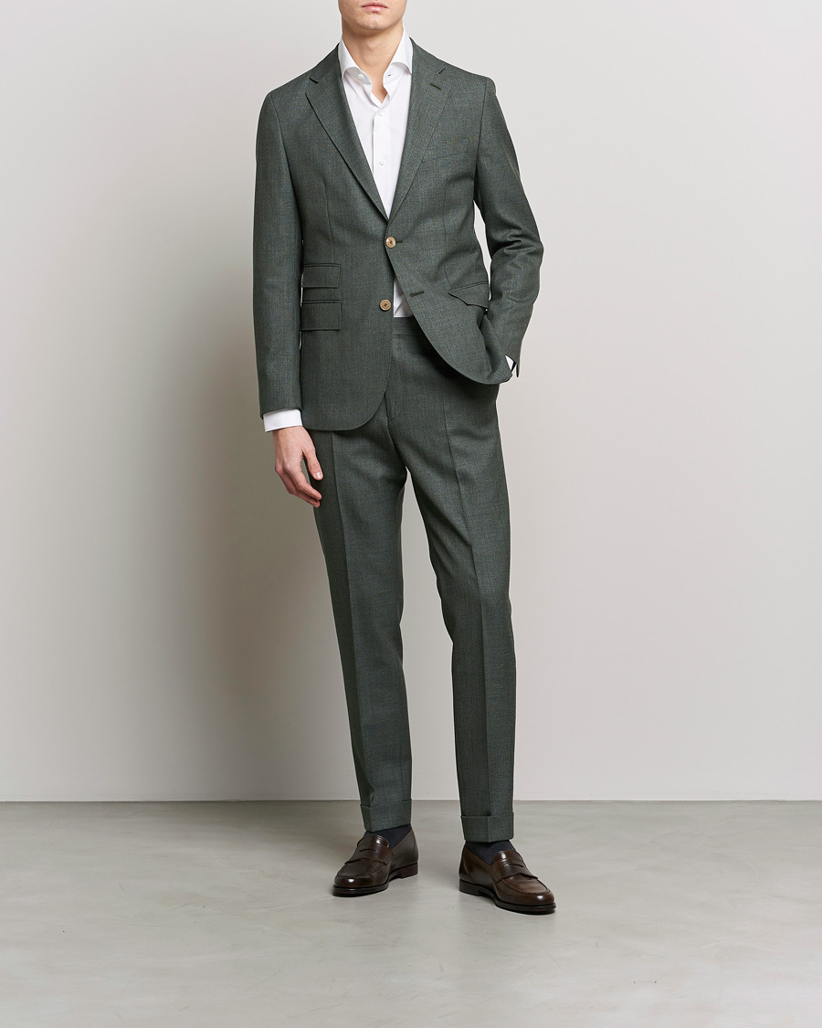 Herr | Kavajer | Morris Heritage | Keith Tropical Wool Suit Blazer Green