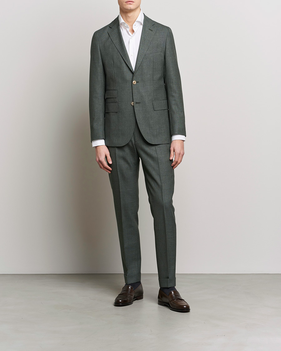Herr | Byxor | Morris Heritage | Jack Tropical Suit Trousers Green