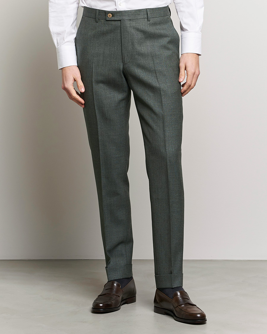 Herr | Byxor | Morris Heritage | Jack Tropical Suit Trousers Green