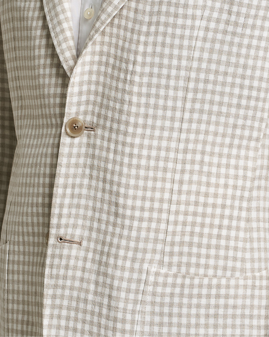Herr | Kavajer | Morris Heritage | Mike Check Linen Blazer Off White