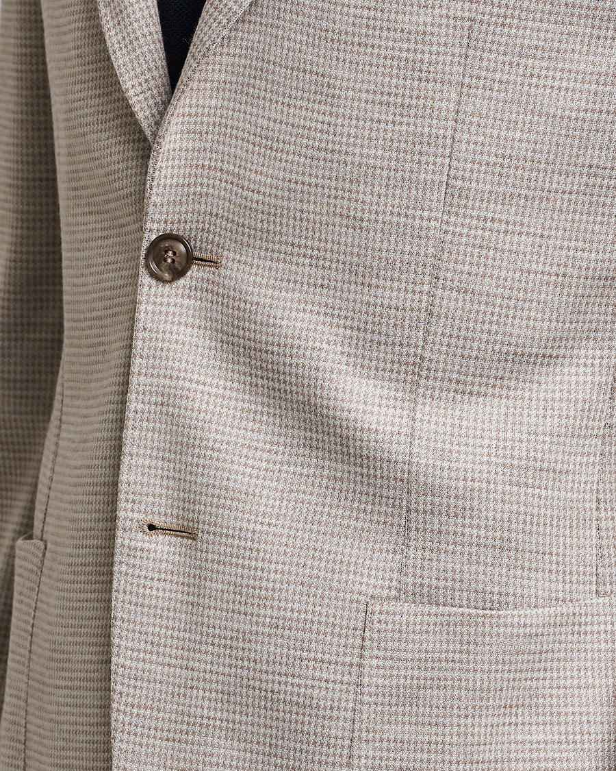 Herr | Kavajer | Morris Heritage | Mike Dogtooth Jersey Blazer Beige