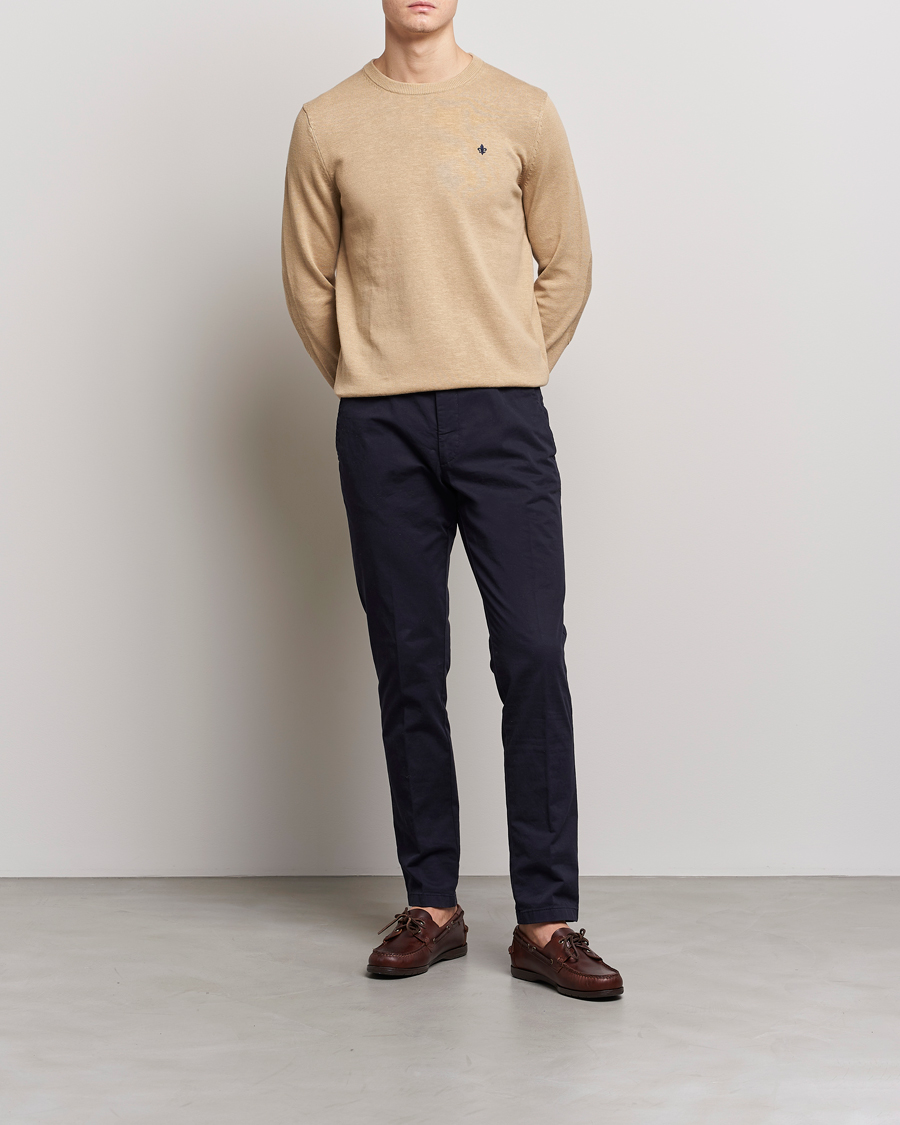 Herr | Tröjor | Morris | Harold Summer Crew Neck Camel