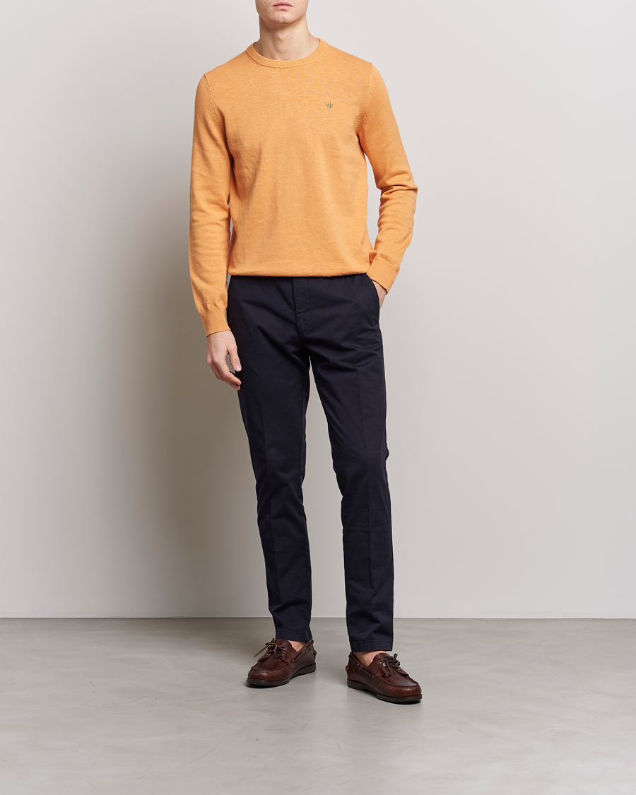 Herr | Tröjor | Morris | Harold Summer Crew Neck Orange