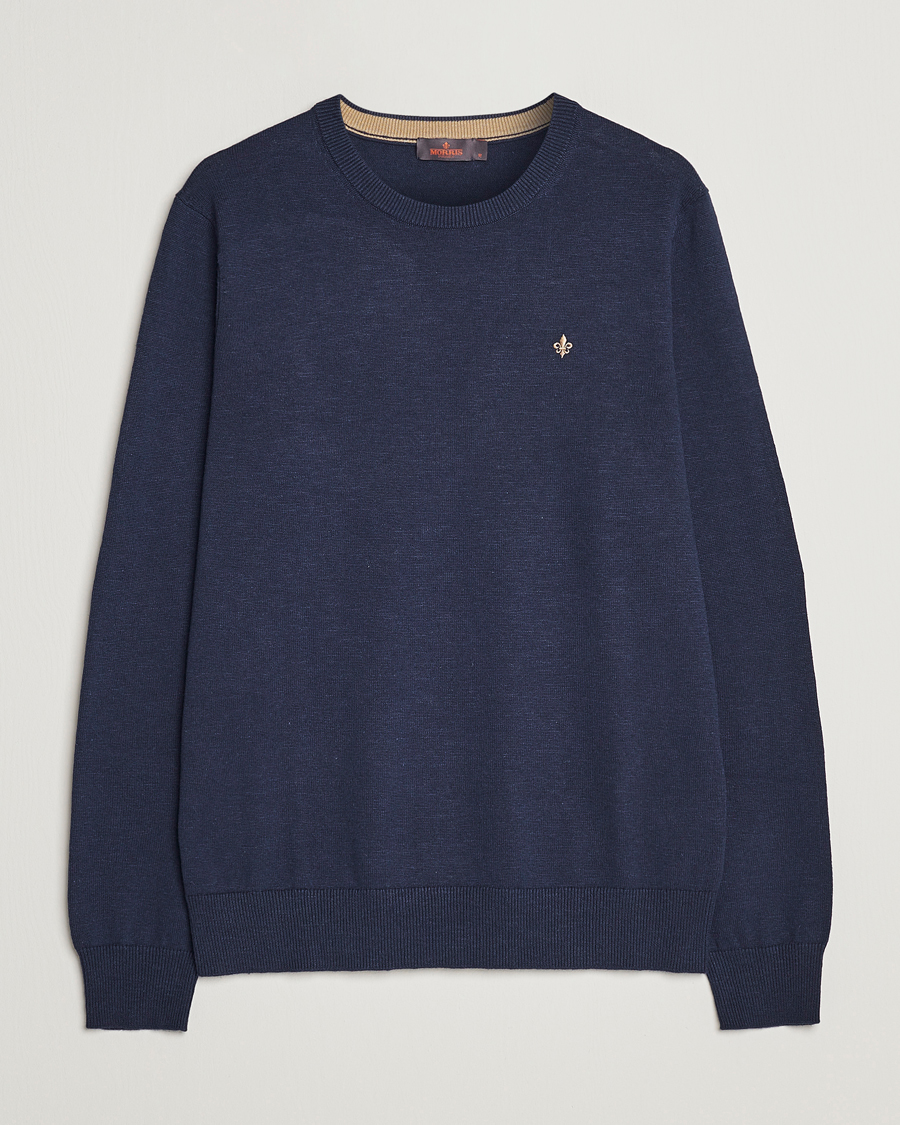 Herr | Tröjor | Morris | Harold Summer Crew Neck Blue