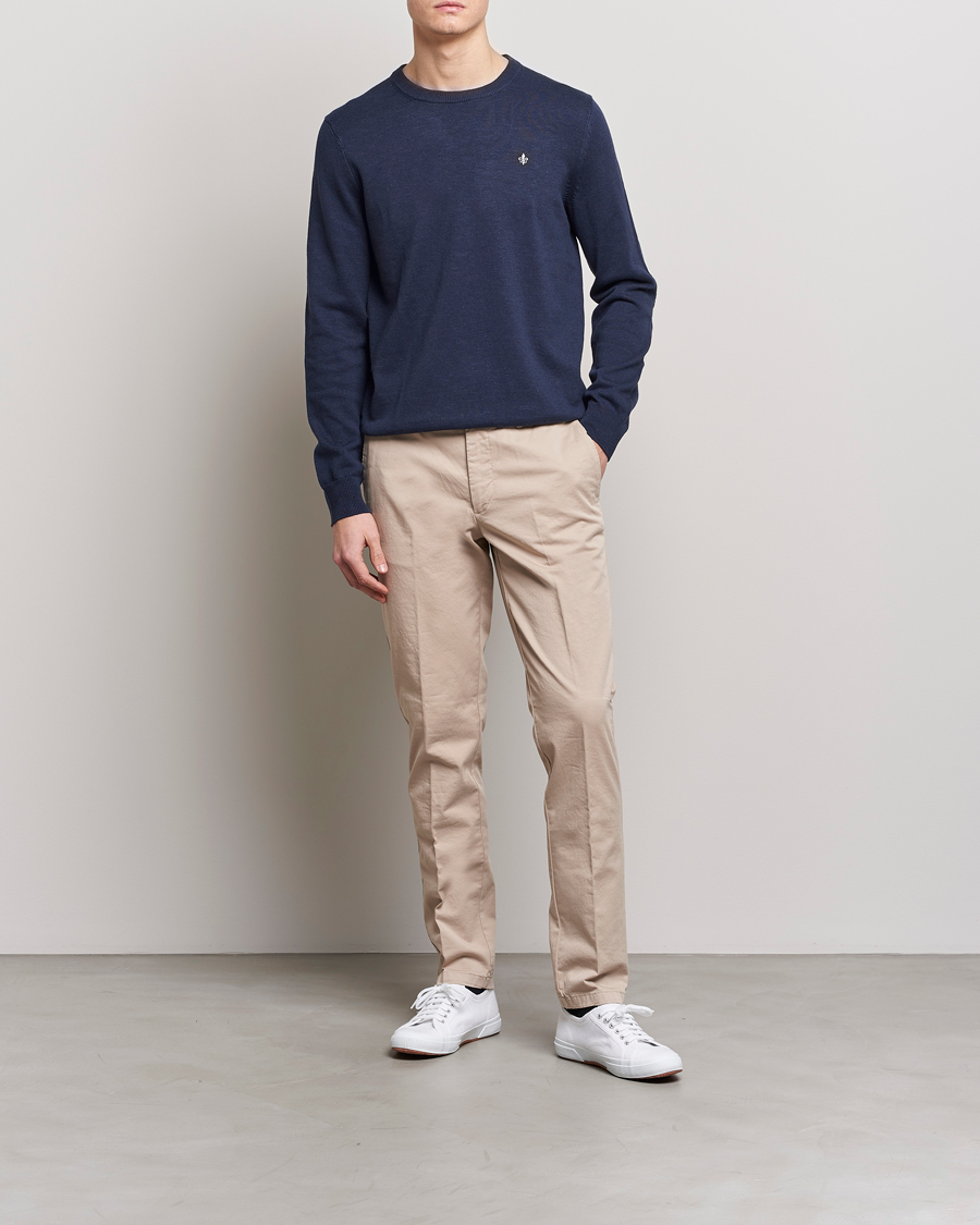 Herr | Tröjor | Morris | Harold Summer Crew Neck Blue