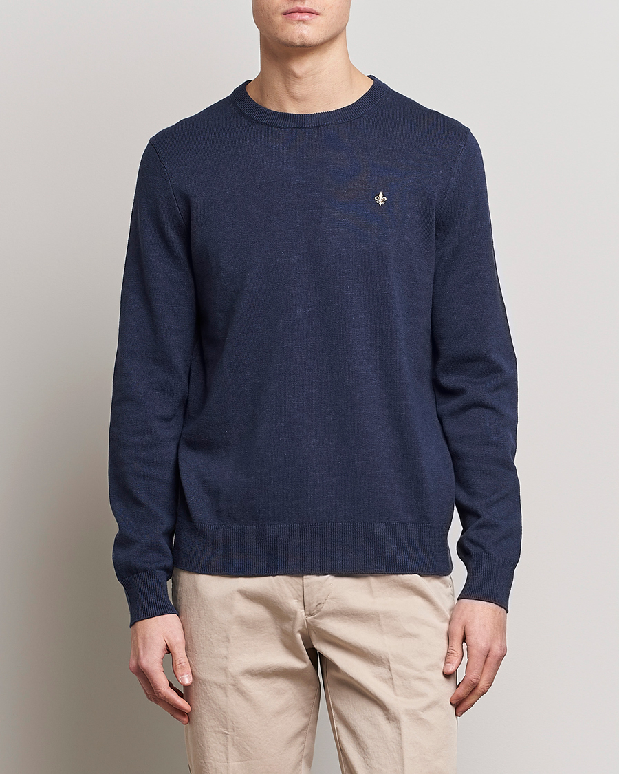 Herr | Tröjor | Morris | Harold Summer Crew Neck Blue