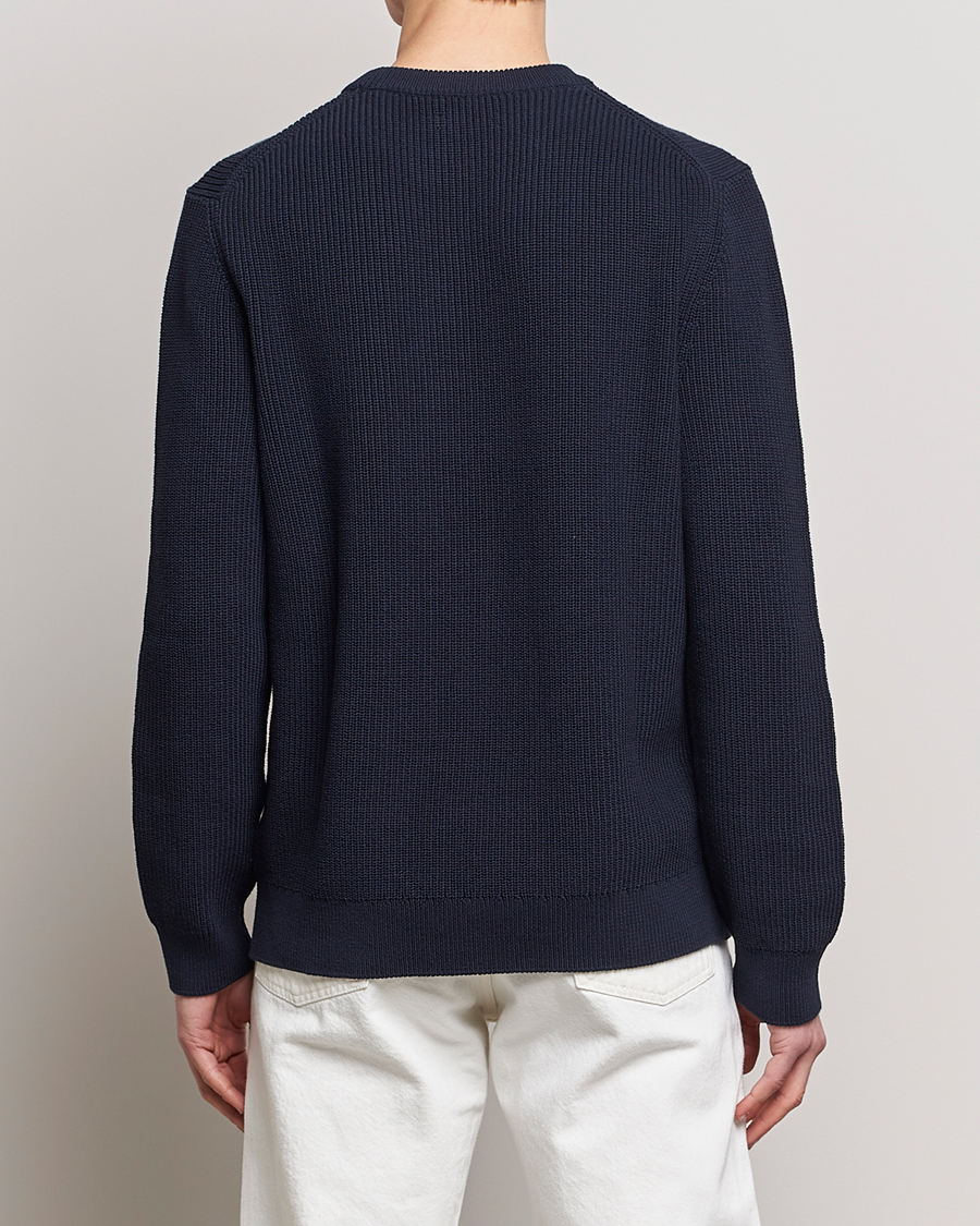 Herr | Tröjor | Nudie Jeans | Augusti Rib Cotton Sweater Navy